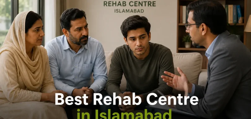 Patient receiving counseling at a modern rehab centre in Islamabad Pakistan