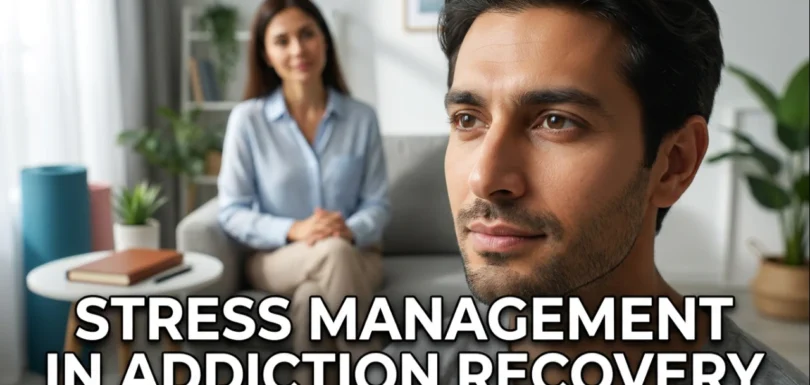 Patient attending a stress management therapy session at a rehabilitation centre in Islamabad, focusing on addiction recovery, mindfulness, emotional healing, and mental wellness.