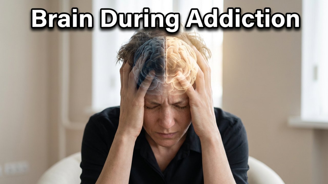 Real-life photo of a stressed person with brain concept showing addiction effects and recovery at a rehab centre in Islamabad.